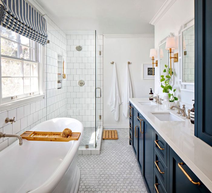 Bathroom vanity floor and decor