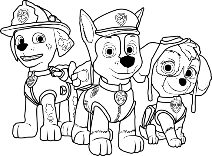 Animal coloring pages pawpatrol