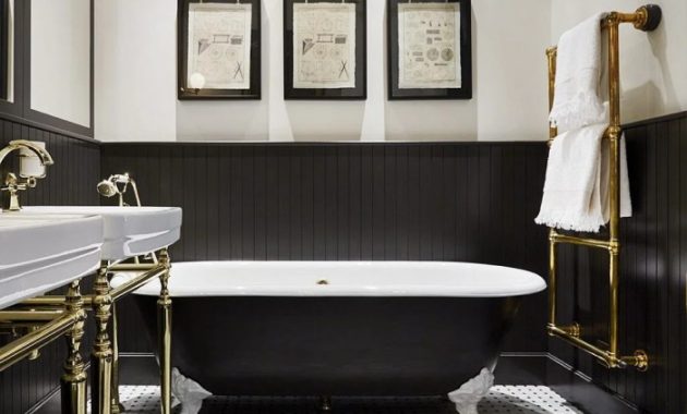 Bathroom Decor Black and Gold Elegance