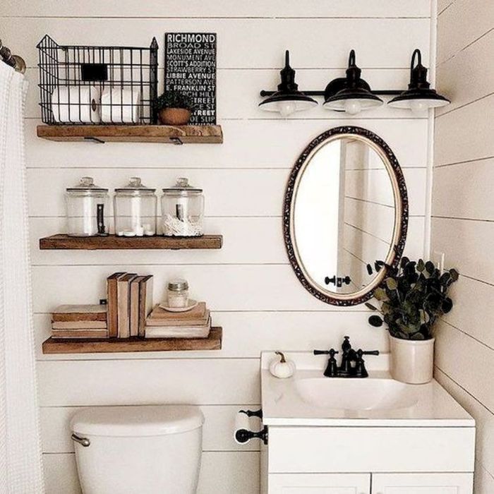 Wood bathroom wall decor