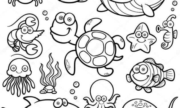 Coloring Pages Water Animals