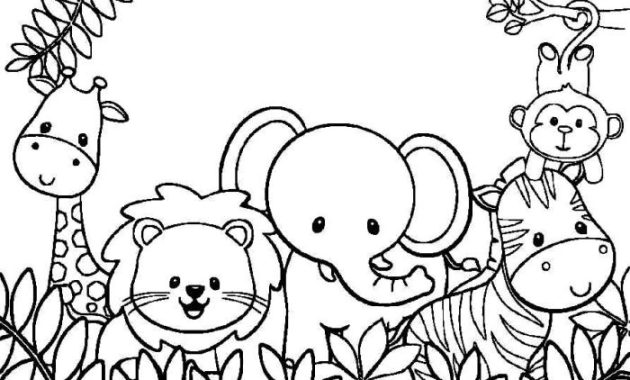 Zoo Animals Coloring Worksheet