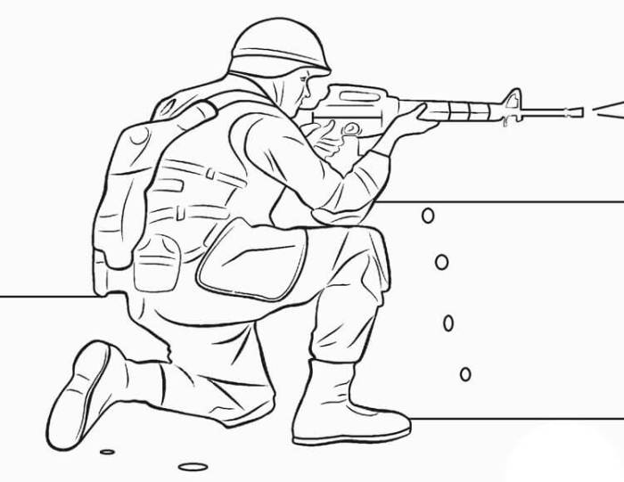 Coloring pages simple easy soldier drawing