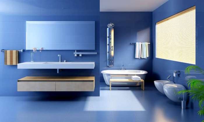 Bathroom paint colors blue walls nautical clean tile fresh always look painting