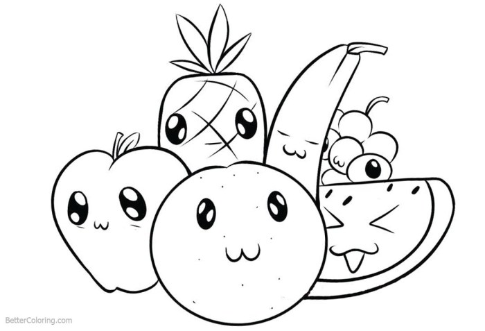 Food animation coloring pages