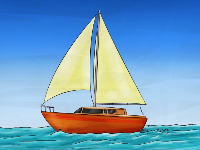 Drawing ship boat kids simple cliparts sailboat sea coloring sail attribution forget link don