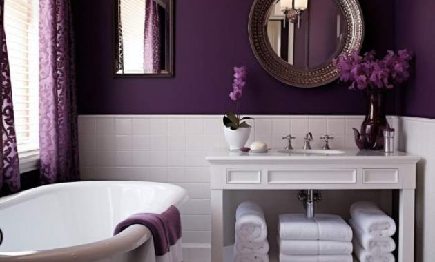 Purple and Black Bathroom Decor A Design Guide