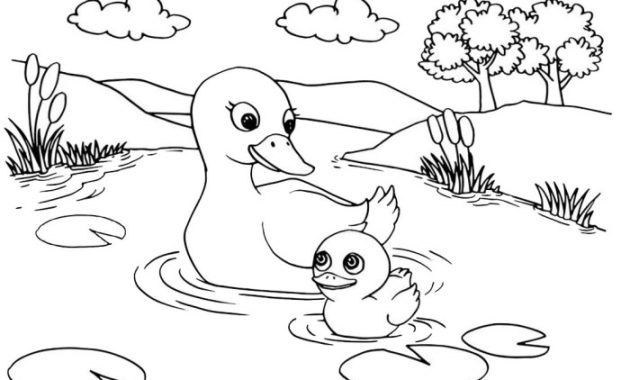 Free Pond Animal Coloring Pages Fun & Educational