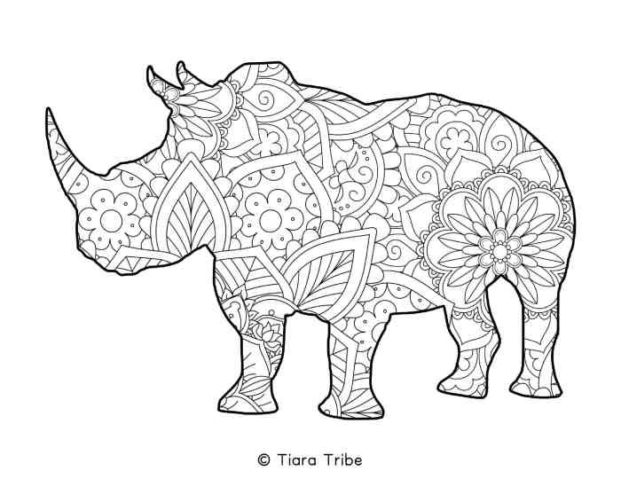 Mandala coloring pages animal