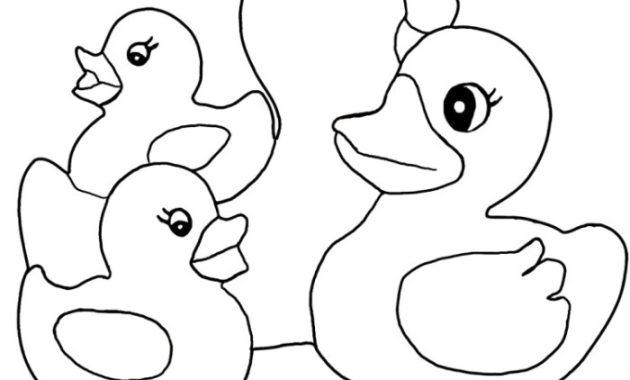 Duckies for Bath Animated Coloring Pages