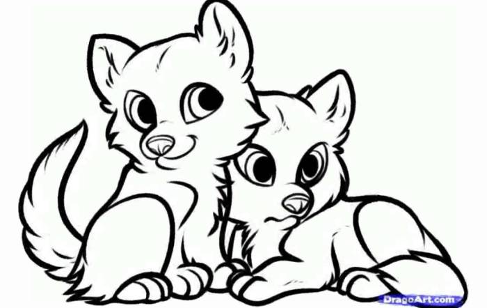 Anime puppy coloring pages