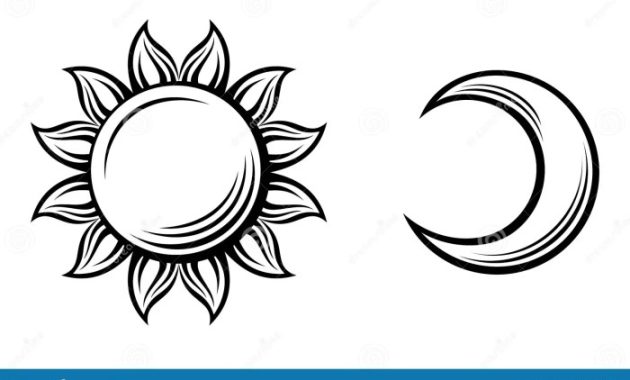 Sun and Moon Smile Drawing Easy