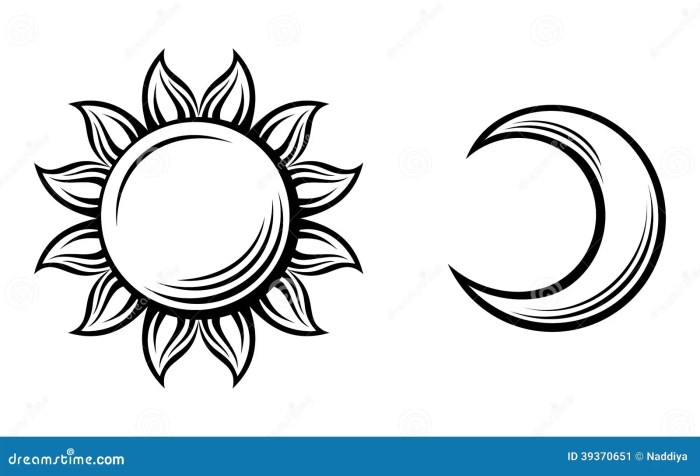 Sun and moon smile drawing easy