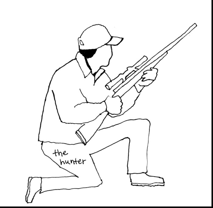 A easy drawing of hunting