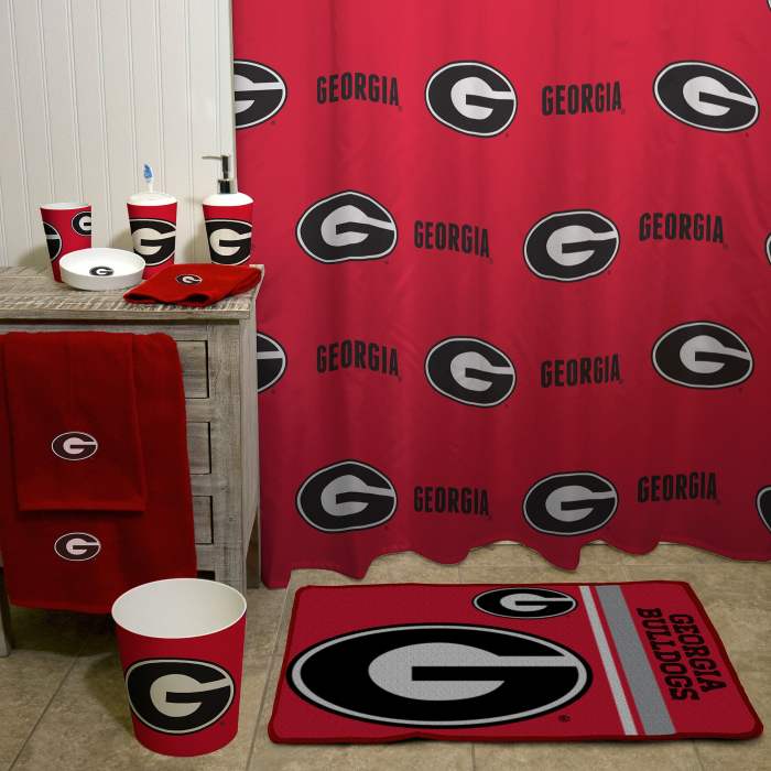 Georgia bulldog bathroom decor