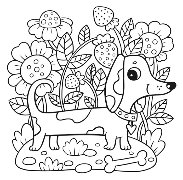 Animal coloring pages for flowers