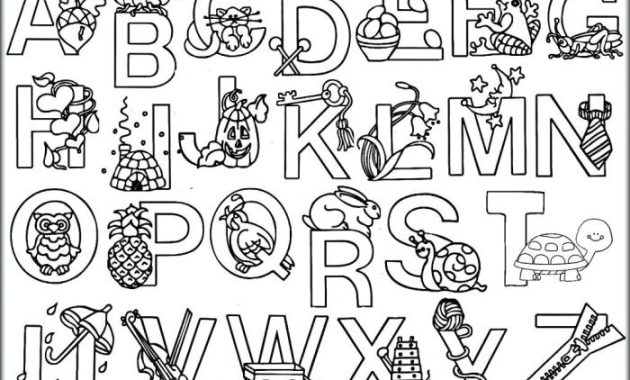 Coloring Page of Animal Alphabet