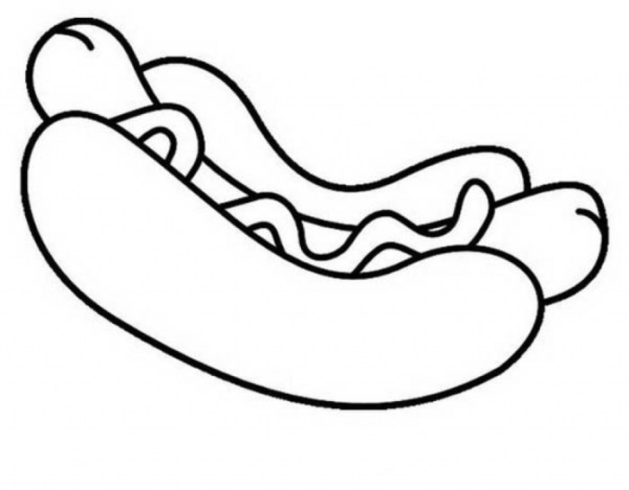 Easy drawing of hot dogs