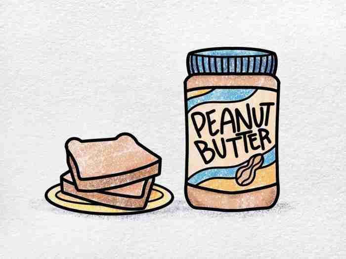 Easy drawing of peanut butter