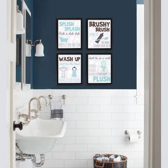 Kids bathroom wall decor