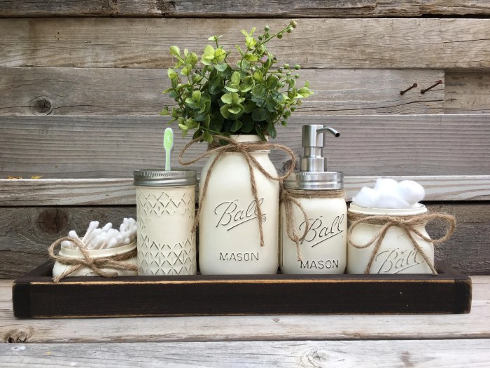 Rustic bathroom decor sets