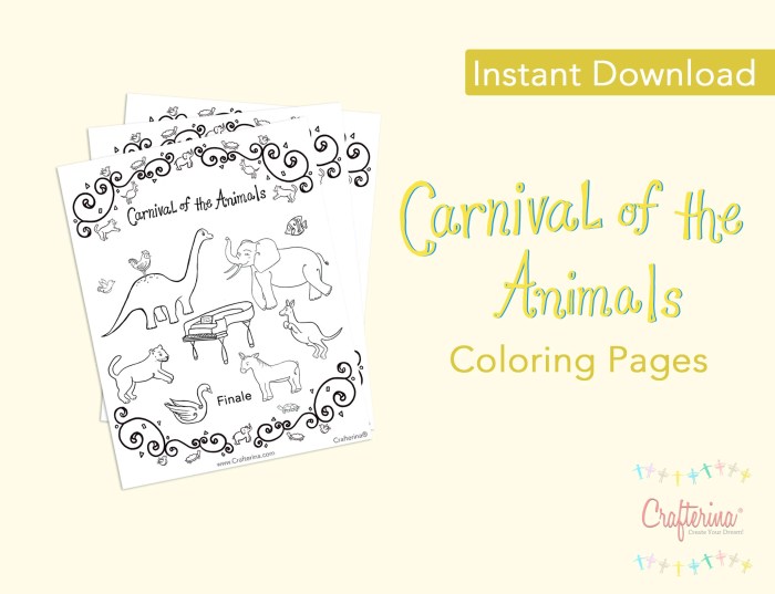 Carnival of the animals coloring