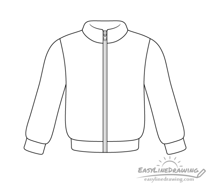 Jacket drawing easy tiny