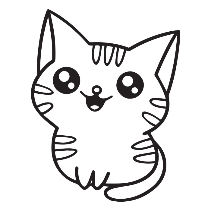 Cat animal coloring page