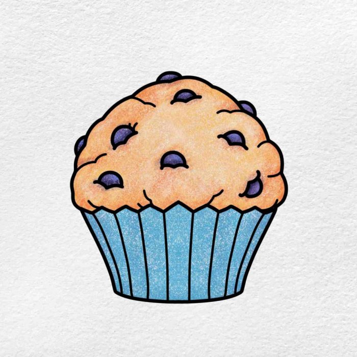 Drawing of a muffin easy