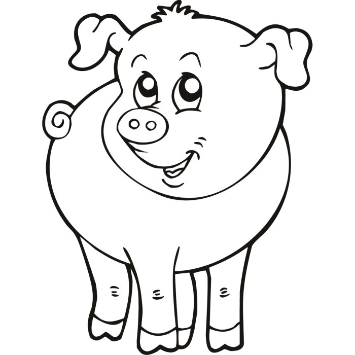 Farm animals clip art coloring