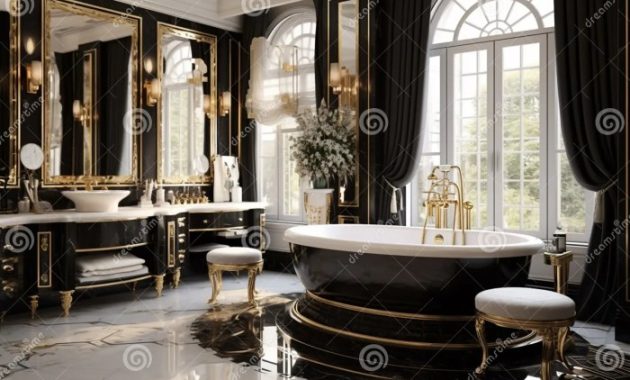 Black White and Gold Bathroom Decor Ideas