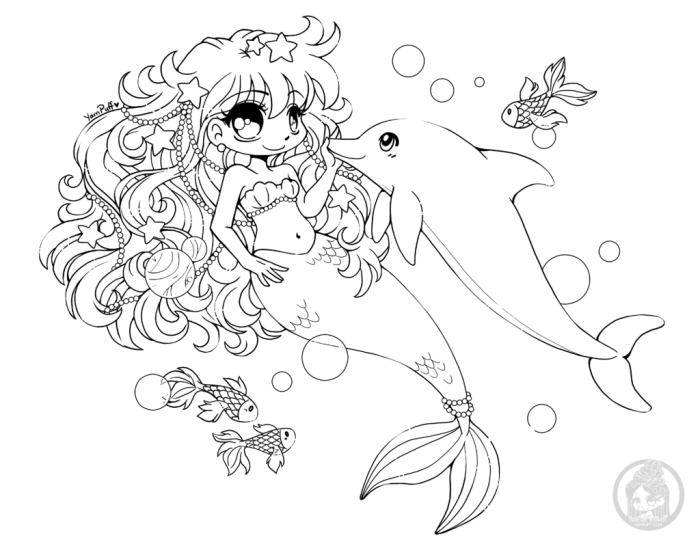 Cryinhg anime chibi princess coloring pages