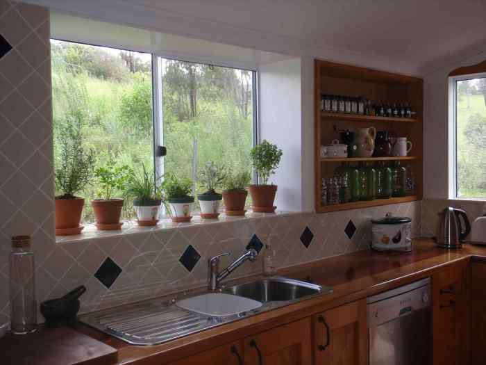 Bathroom window ledge decor