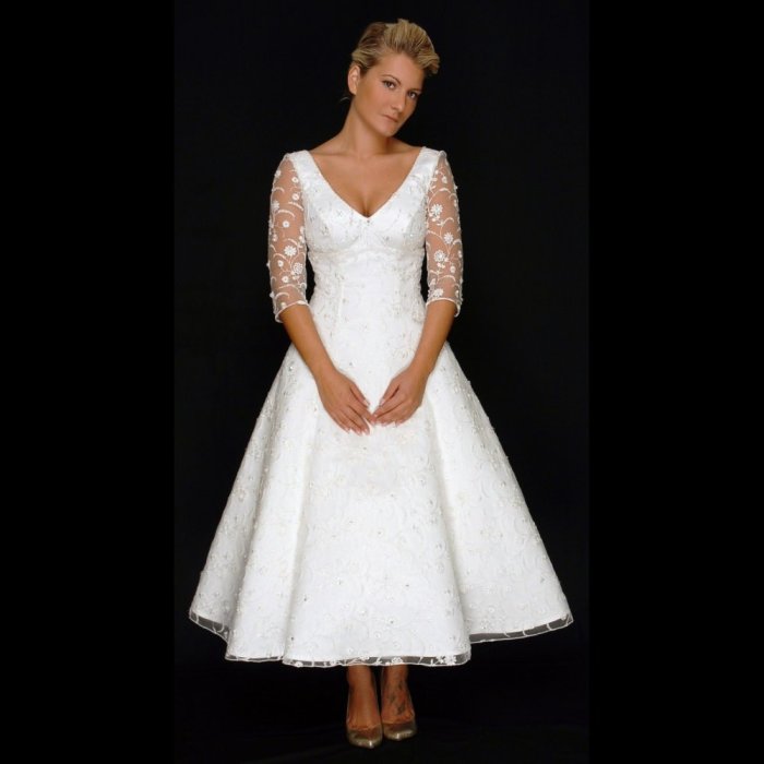 Cocktail length wedding dresses