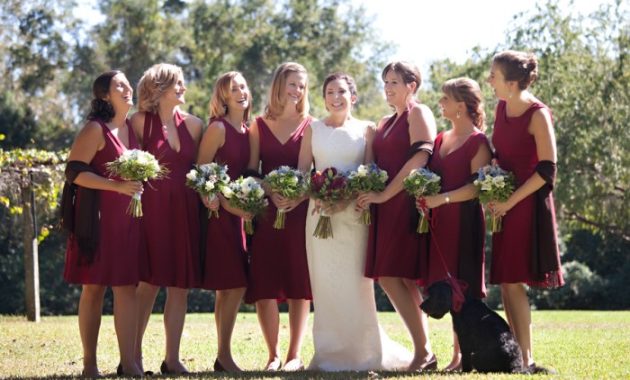 Burgundy Short Dresses for Wedding