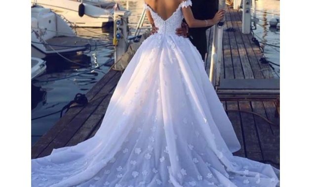 Ball Gown Wedding Dress with Long Train