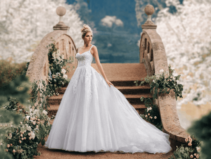 Cinderella sparkling wedding dress