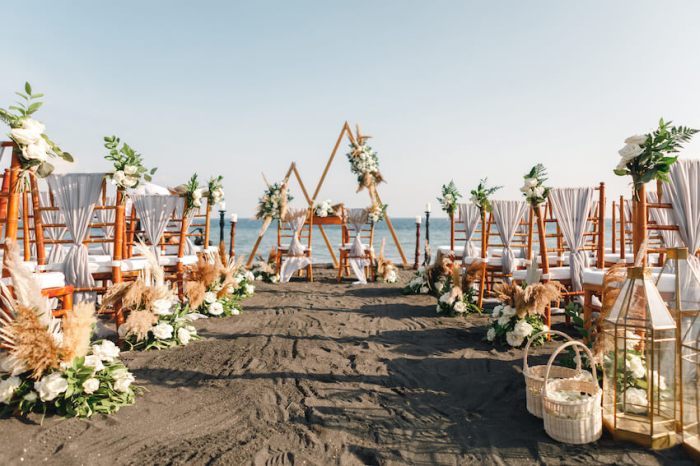 Beach themed wedding dress