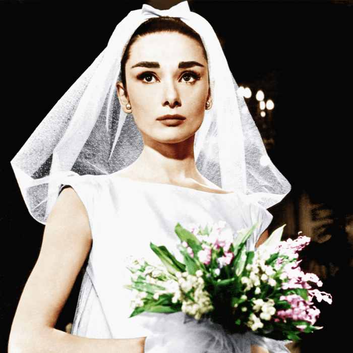 Audrey hepburn inspired wedding dress