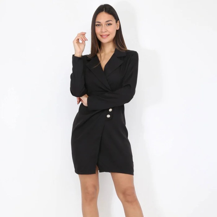 Black wrap dress for wedding