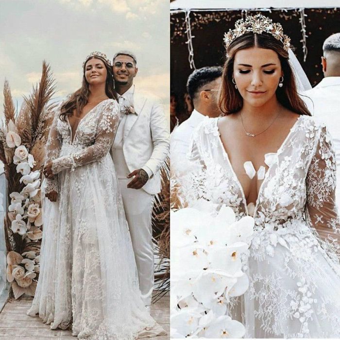 Bohemian wedding dresses plus size