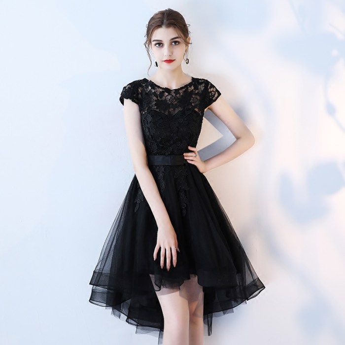 Black short wedding dress