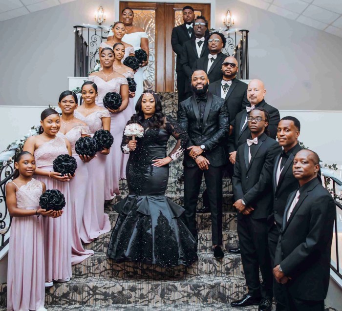 Black princess wedding dress