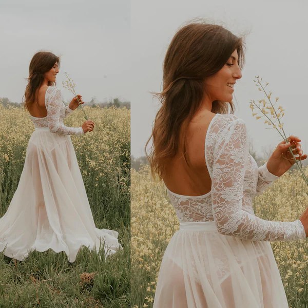 Fairy garden wedding dresses