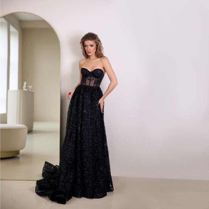 Black.tie wedding dress