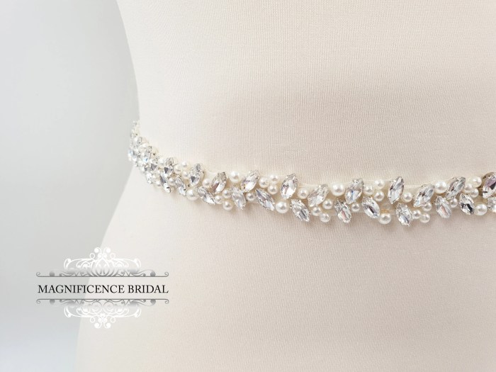 Bridal belts for wedding dresses