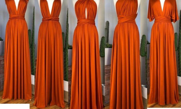 Burnt Orange Wedding Guest Dress with Sleeves