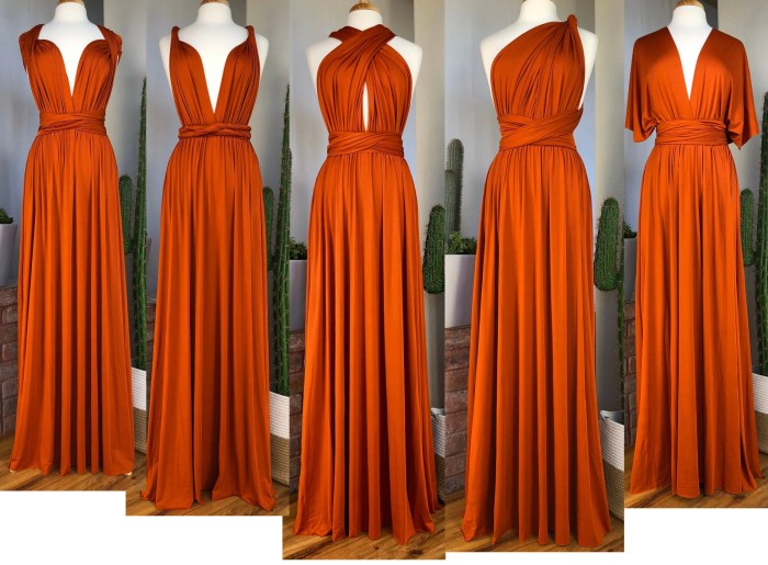 Burnt orange wedding guest dress with sleeves